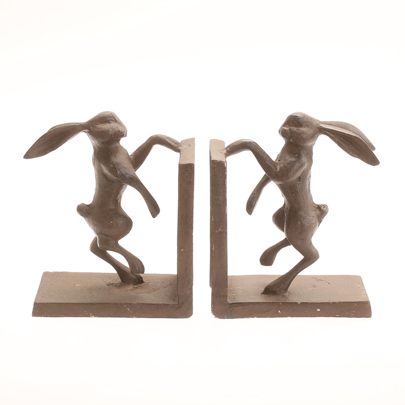 BOOKENDS, 2 pieces, cast iron, contemporary.