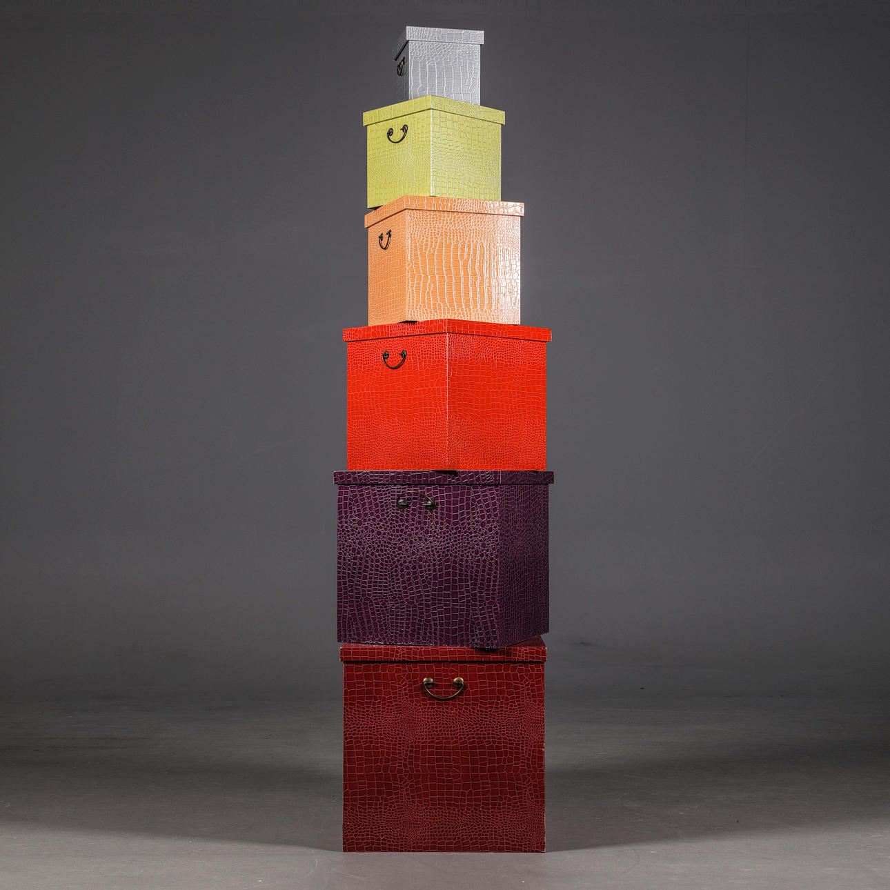 STACKING BOXES, SIX.