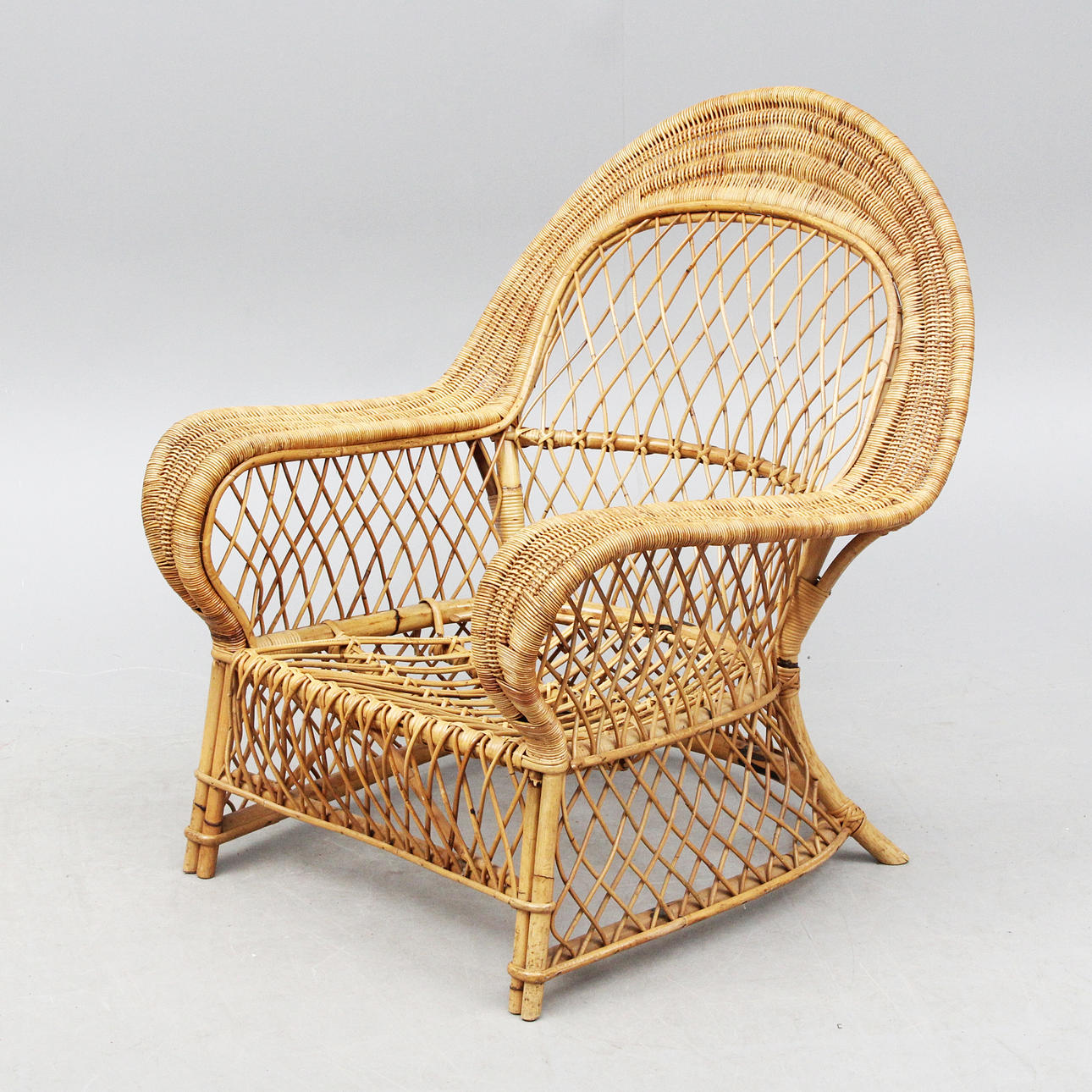 WICKER CHAIR, rattan.