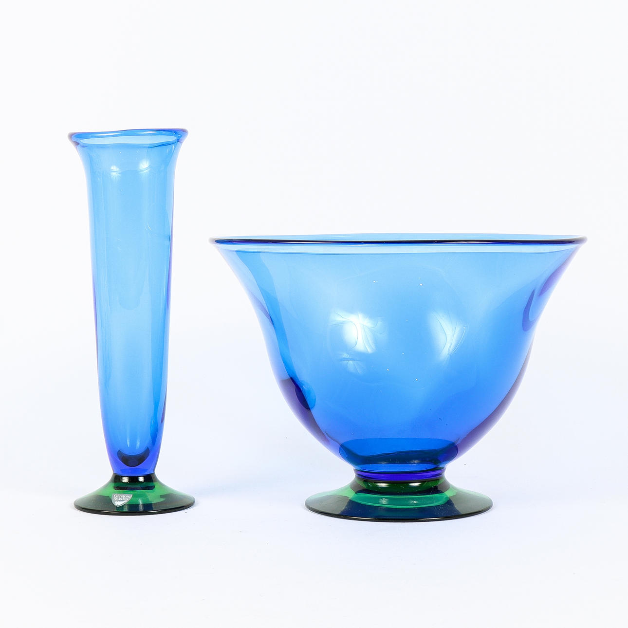 BOWL AND VASE Orrefors.