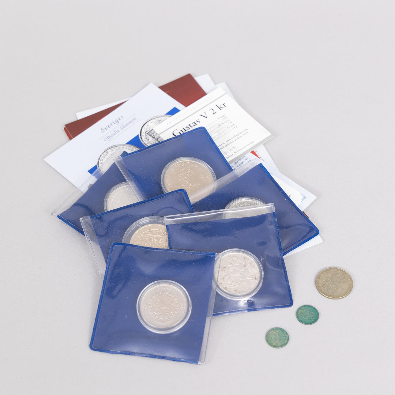 SWEDISH SILVER COINS.