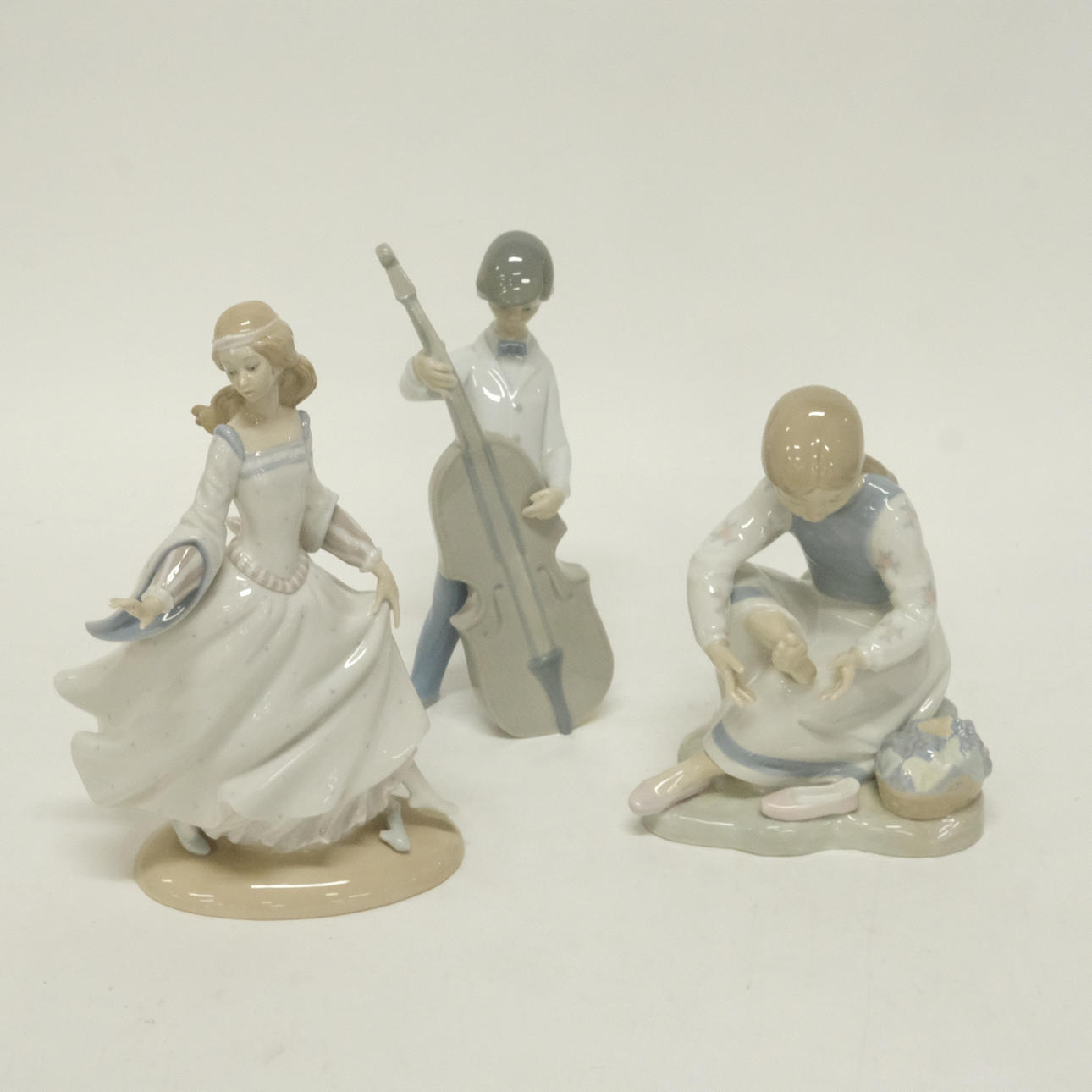 FIGURINES, SPAIN, THREE PIECES.