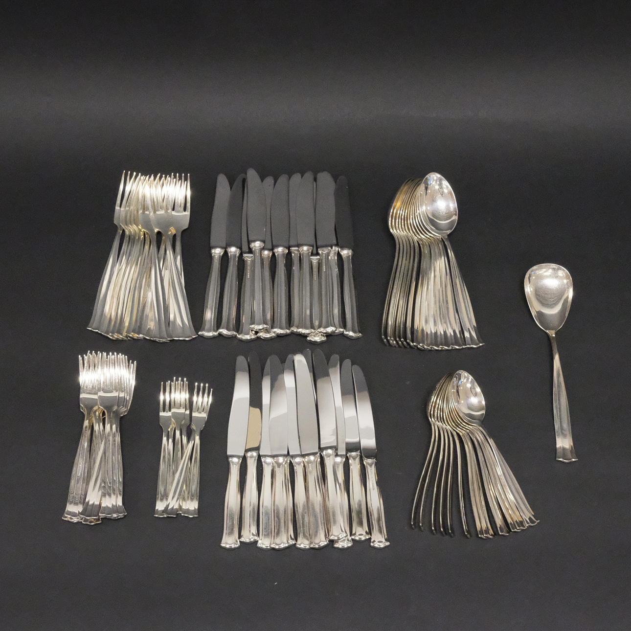 CUTLERY SET, “BIRGITTA”, NICKEL SILVER.