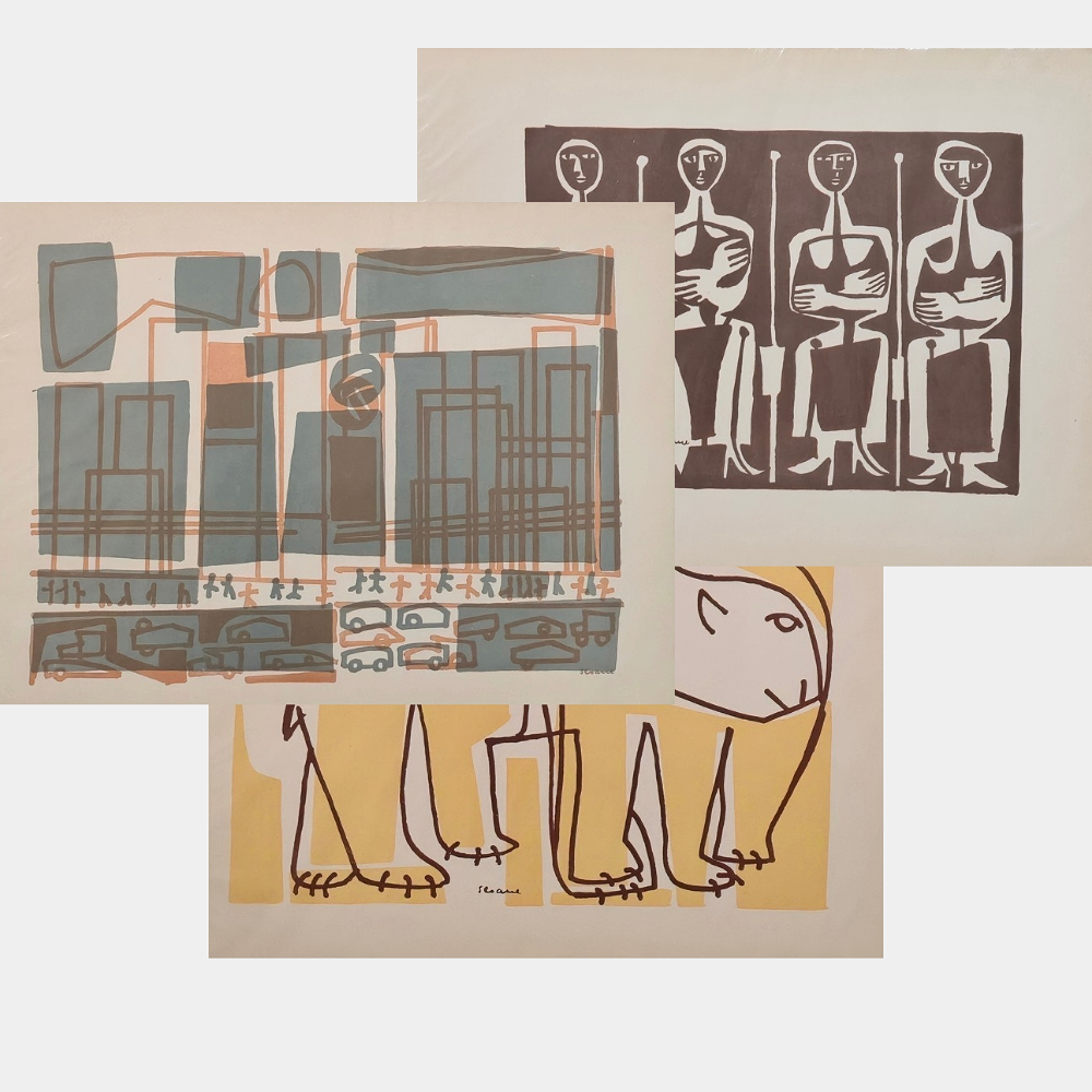 AFTER LUIS SEOANE. THREE ILLUSTRATIONS.