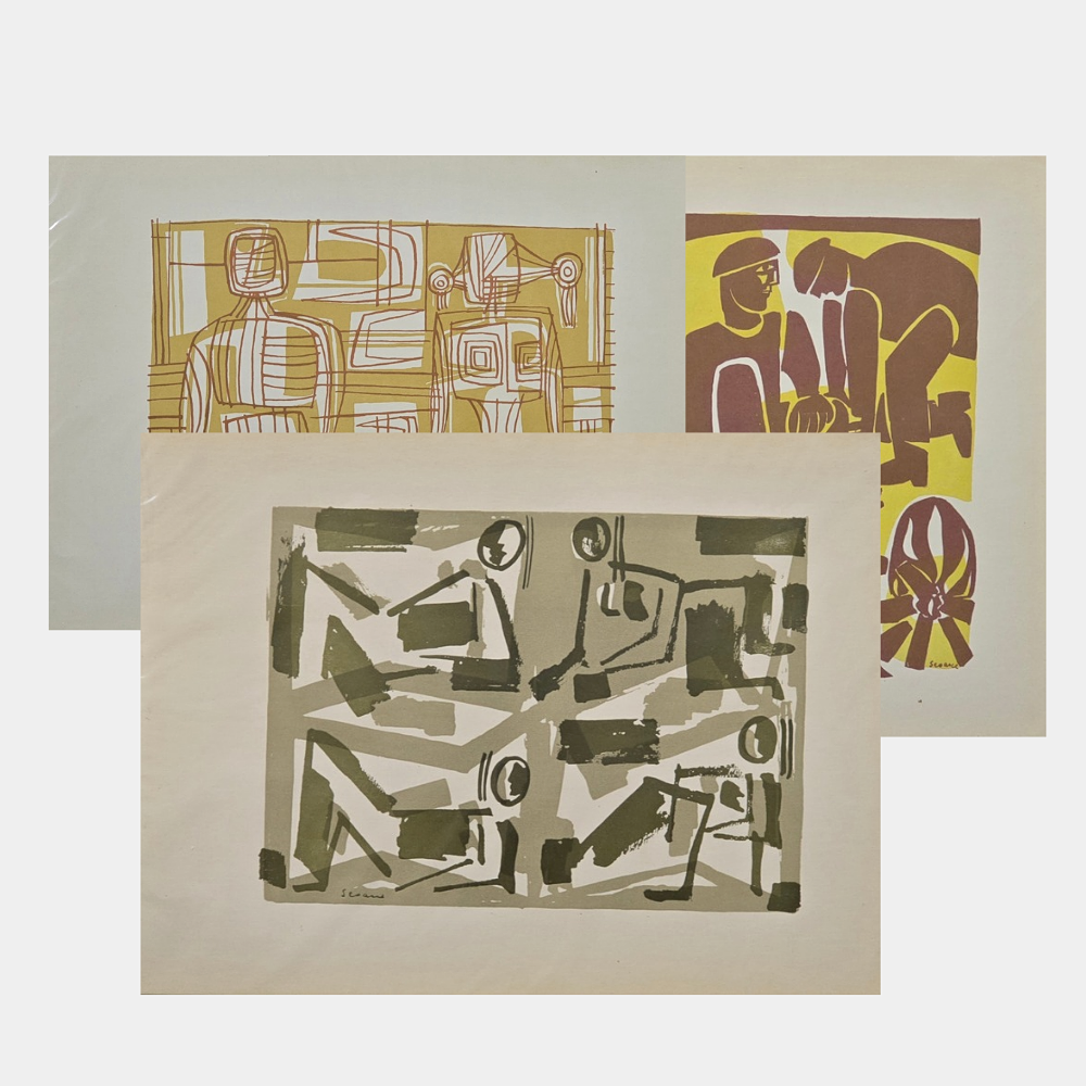 AFTER LUIS SEOANE. THREE ILLUSTRATIONS.