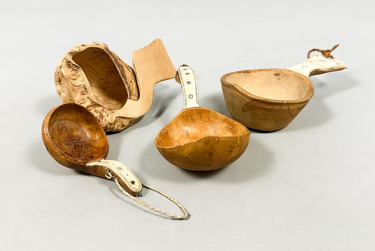 KÅSER, 4 pcs, wood, legs, unsigned.