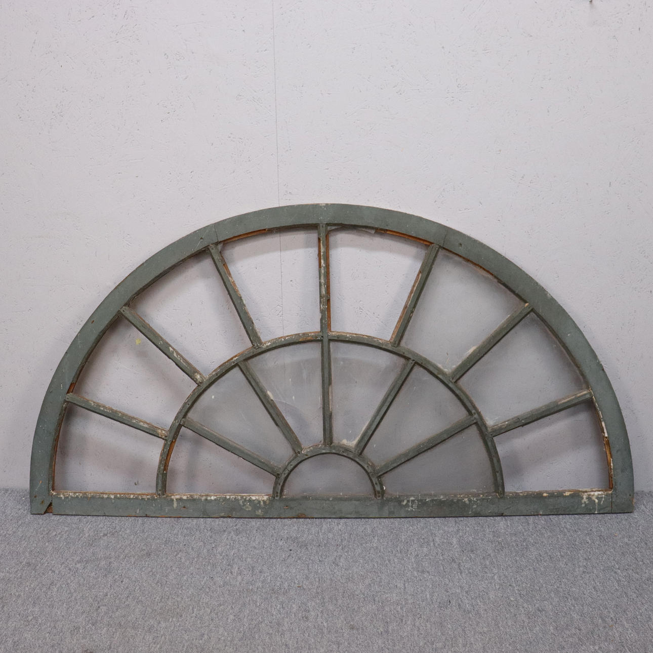 LUNETTE WINDOW, lunar-shaped semicircle with slit.