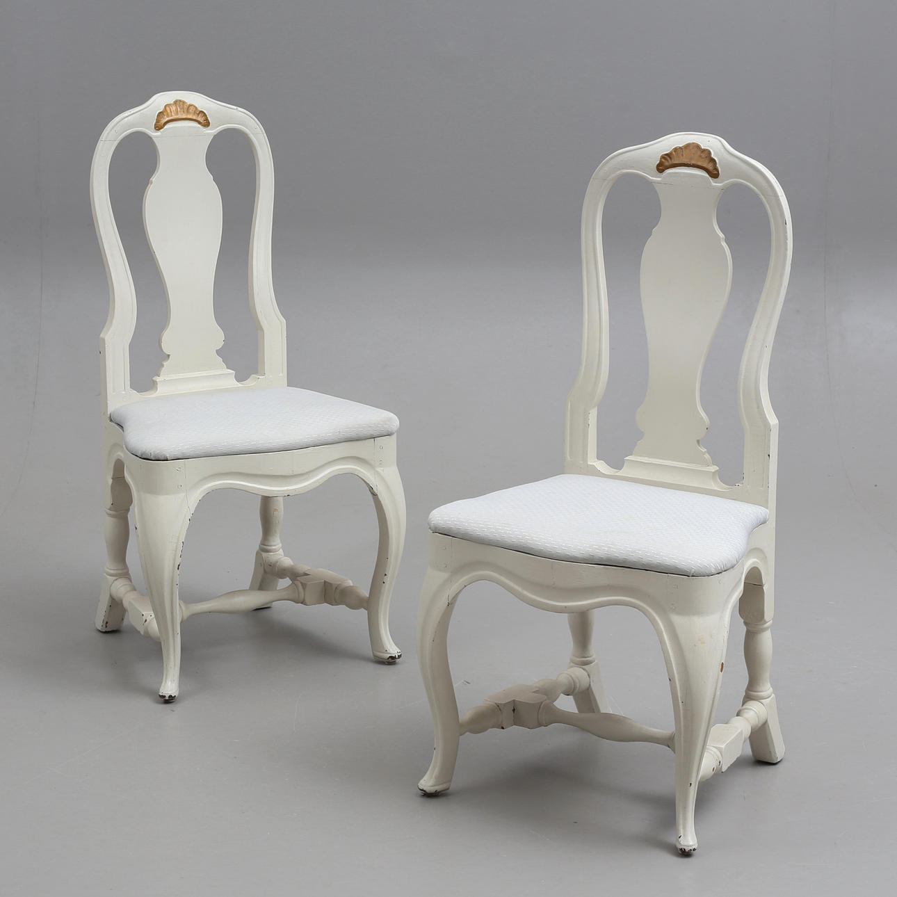 Two Rococo chairs, early 20th century.