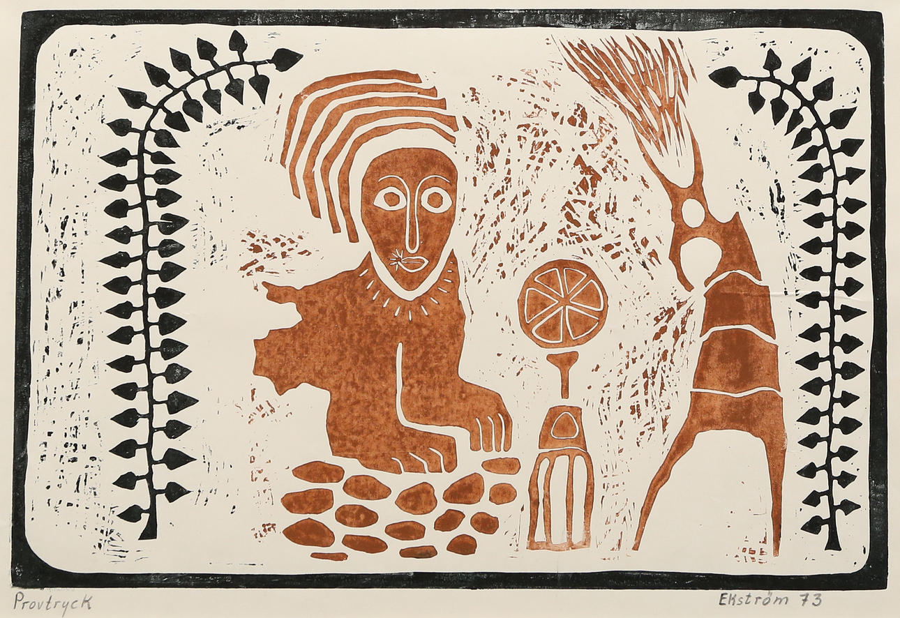 THEA EKSTRÖM. sample print, sign Ekström 73.