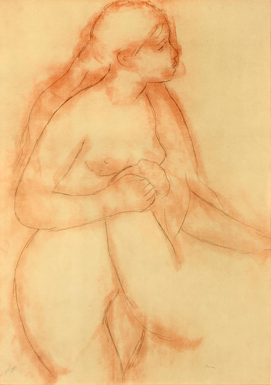 AFTER PIERRE AUGUSTE RENOIR. Nude study.