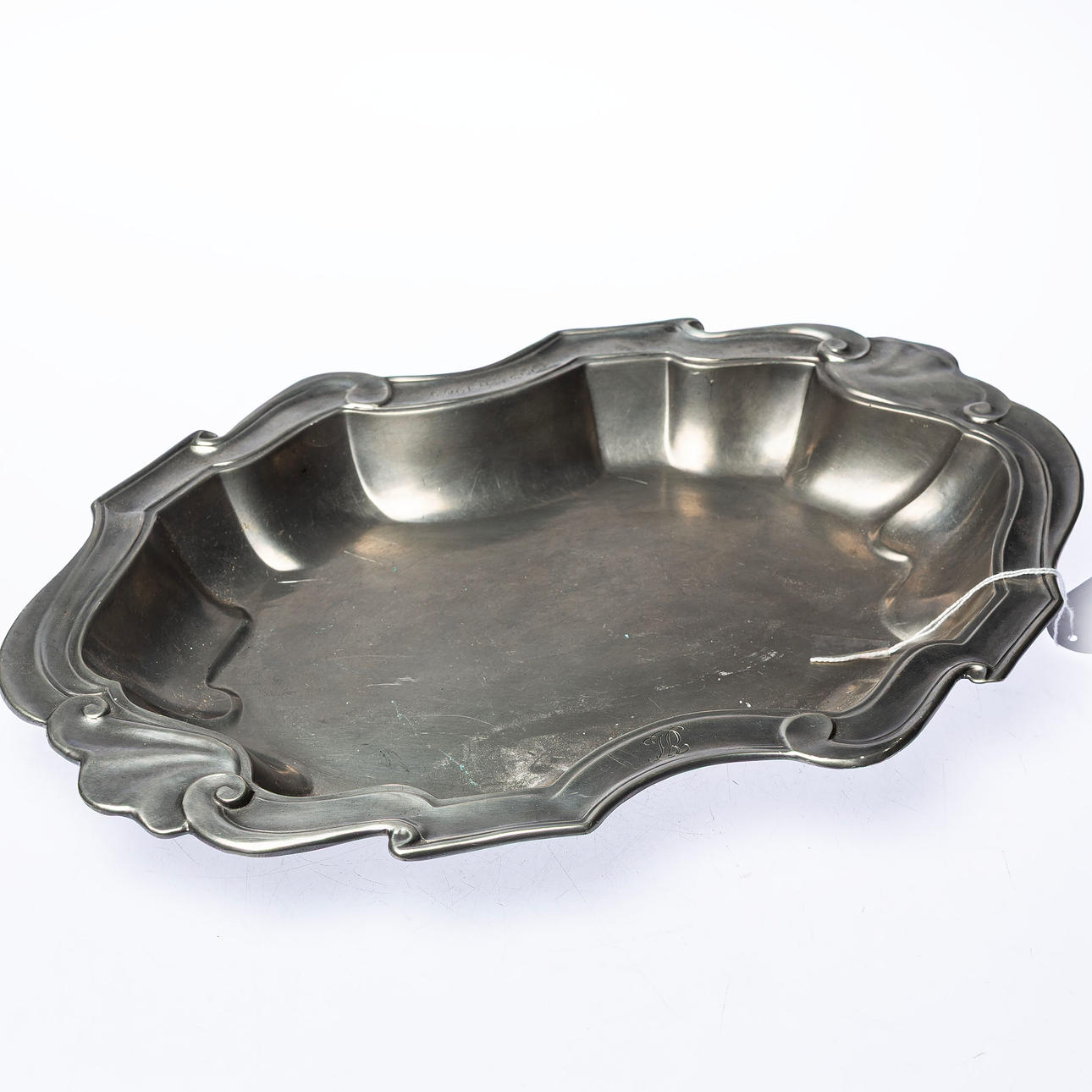 A bowl, Tin, Rococo style, N. Redeby.