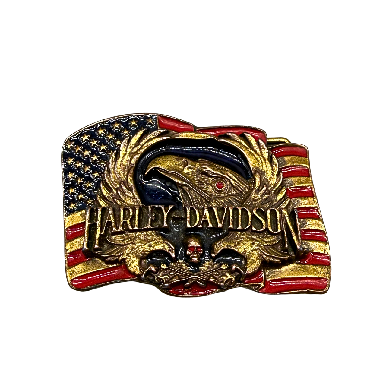Harley Davidson Eagle Flag Motif Belt Buckle My Belt BUCKLE collection from college there are still many  main image 3