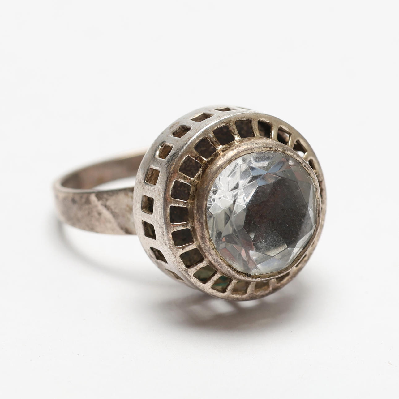 ROCK CRYSTAL RING BENGT HALLBERG 1971.