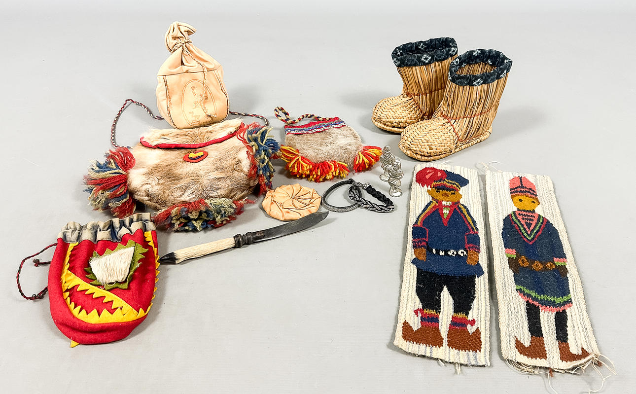 SAMISK KURIOSA, 13 pieces, Sami welded.