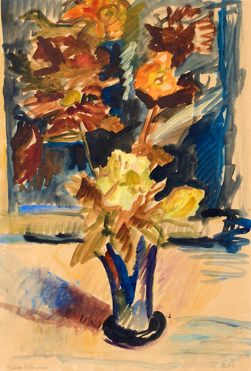 ERLING ÄRLINGSSON. Stilleben med blommor.