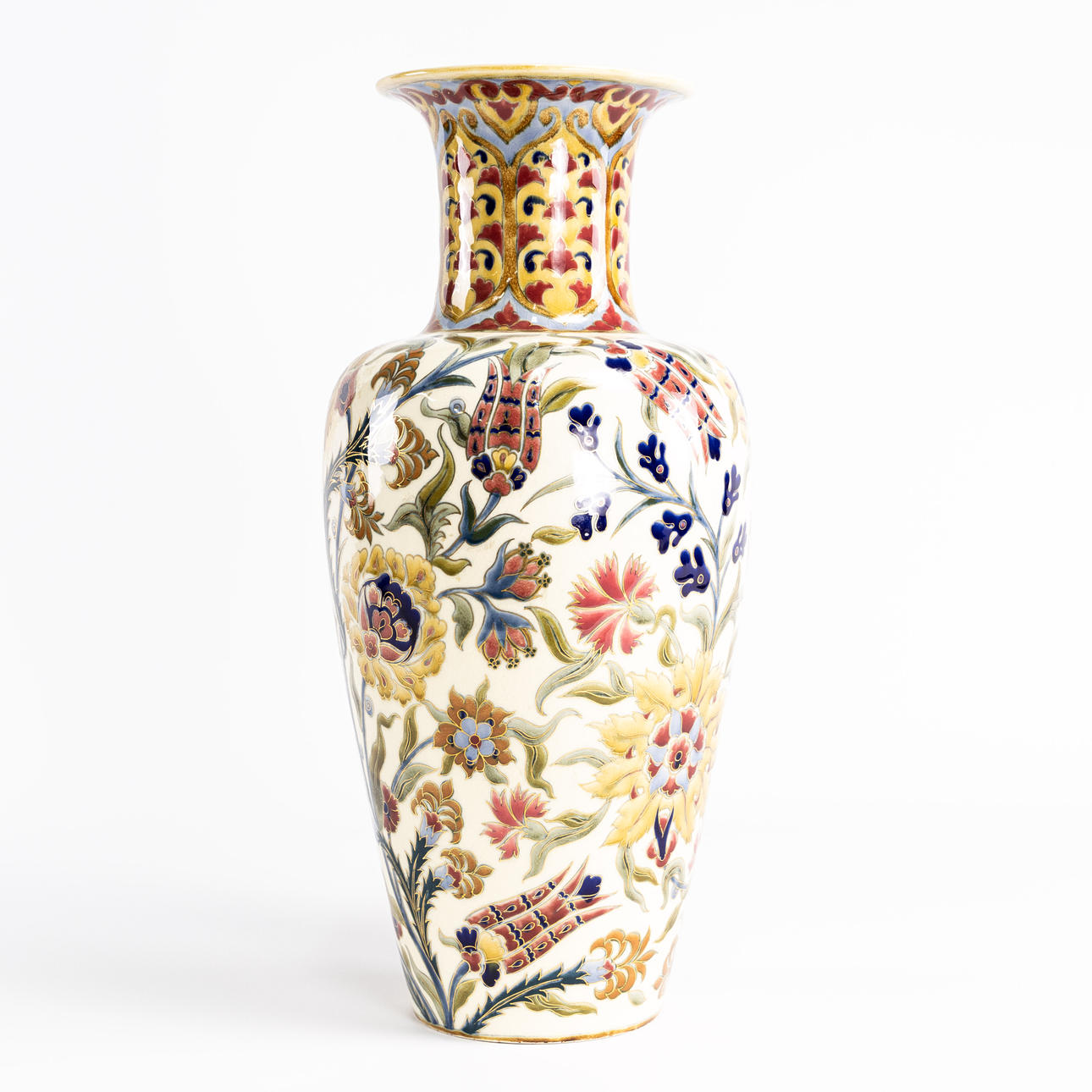 FLOOR VASE, Zsolnay, Pecs, Hungary.