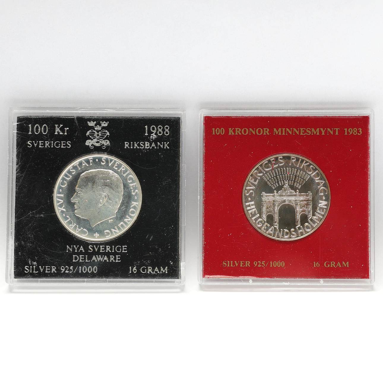 SILVER COINS, commemorative coins 2pcs.