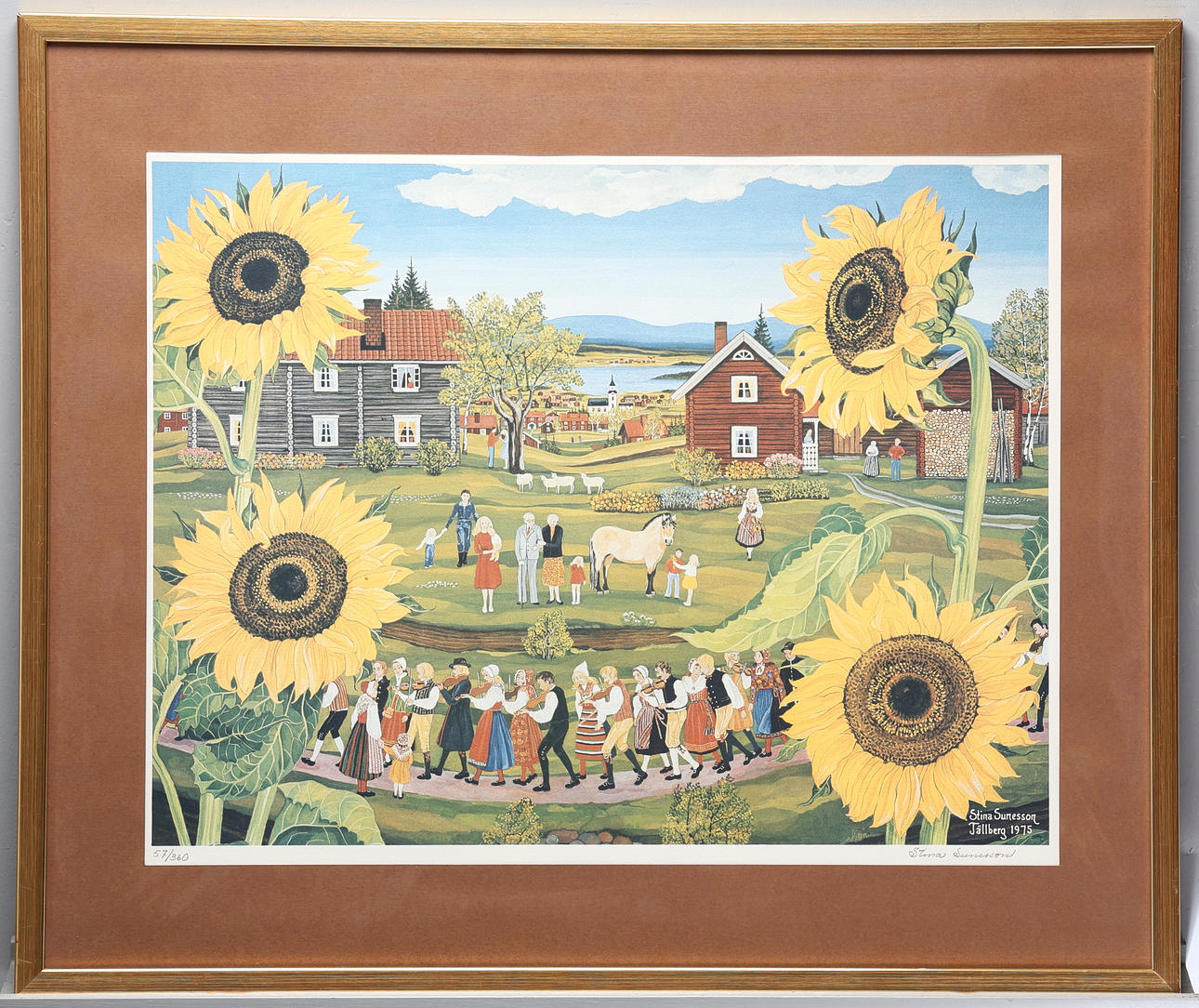 STINA SUNESSON. Graphic print, signed, numbered 57/360, dated 1975.