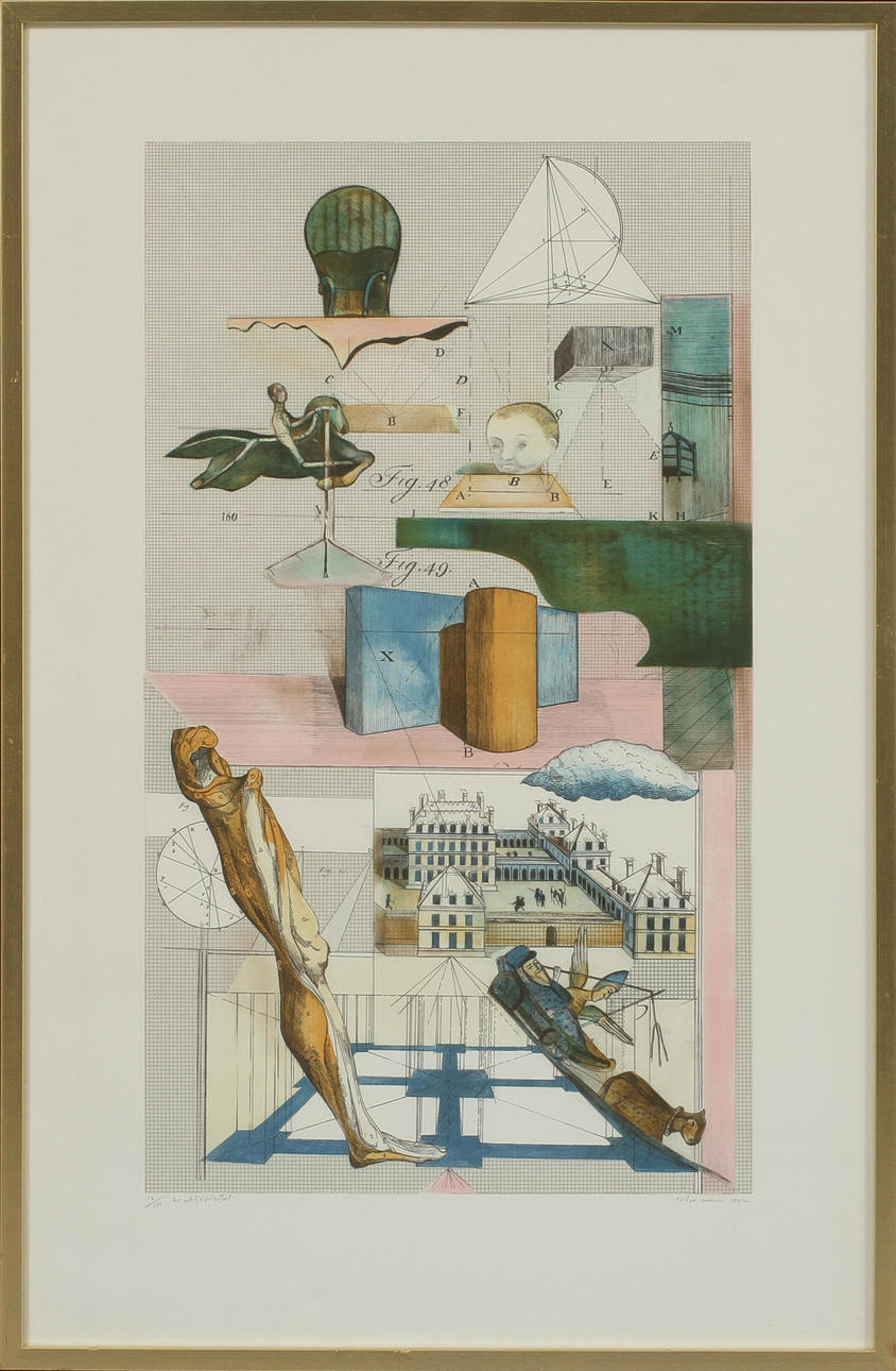 ENDRE NEMES. "ur ateljéfönstret", färglitografi, signerad och numrerad 16/150.