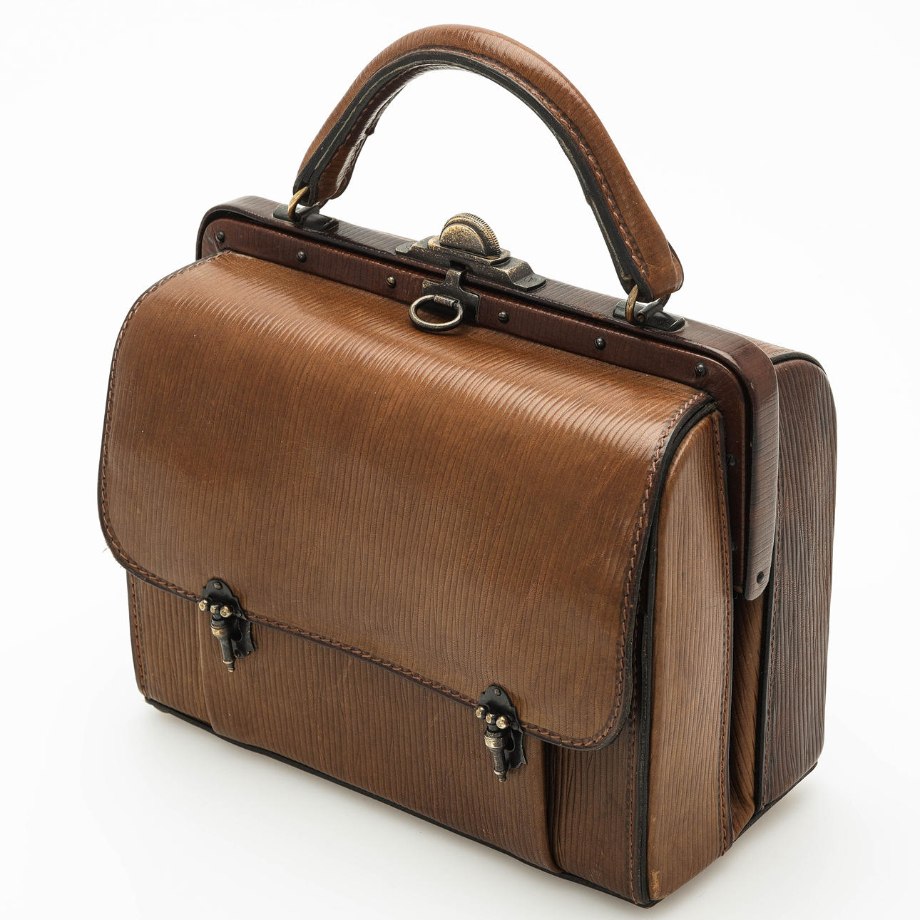 ROBERTA DI CAMERINO, an embossed leather bag, 1970s/80s, Italy 