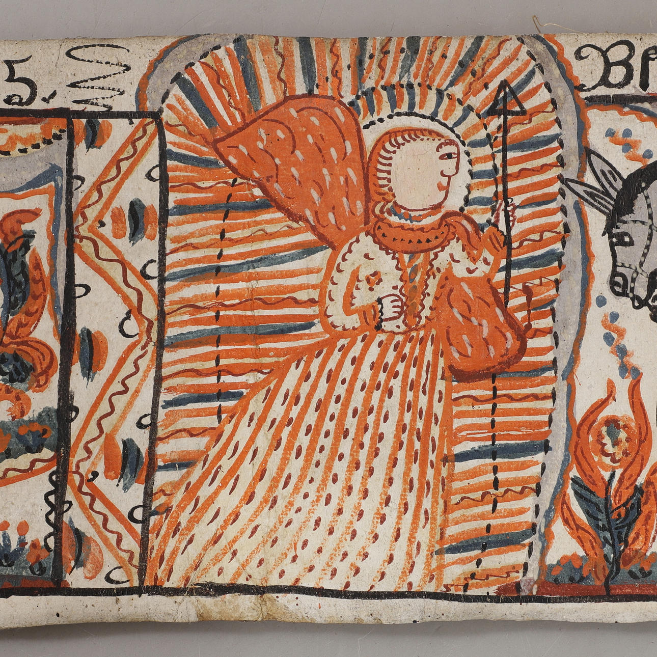 ALLMOGEMÅLING on canvas, dated 1825, length 370 cm.