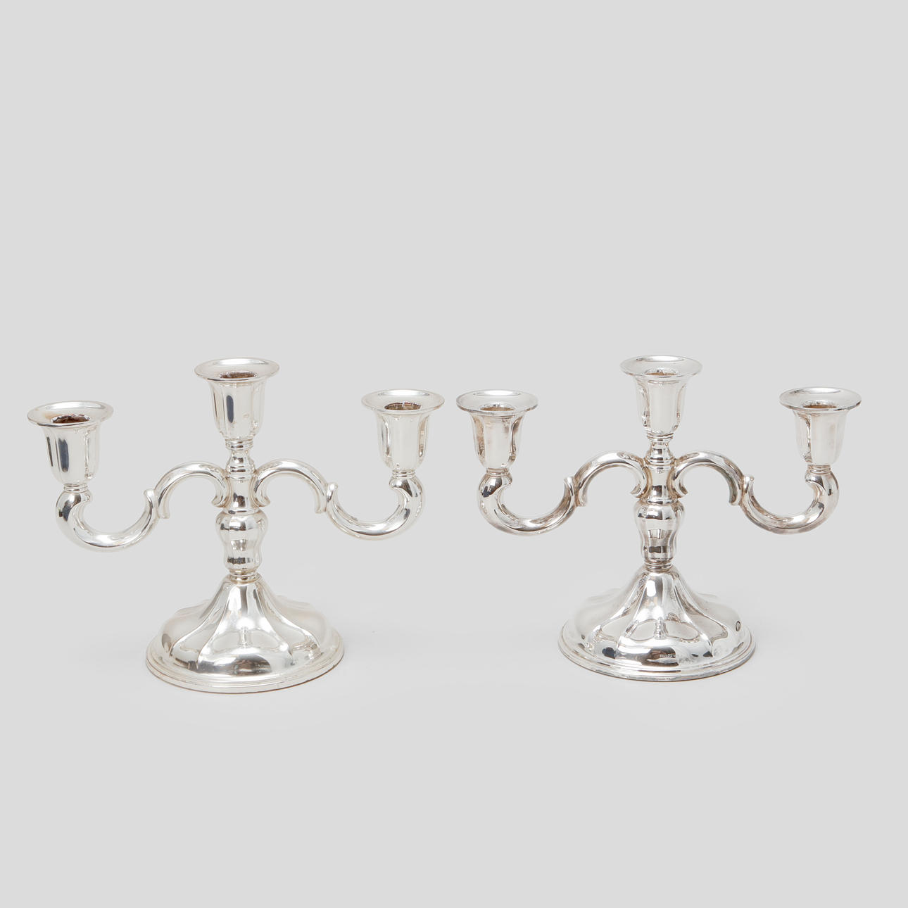 CANDELABRA, a pair, silver.