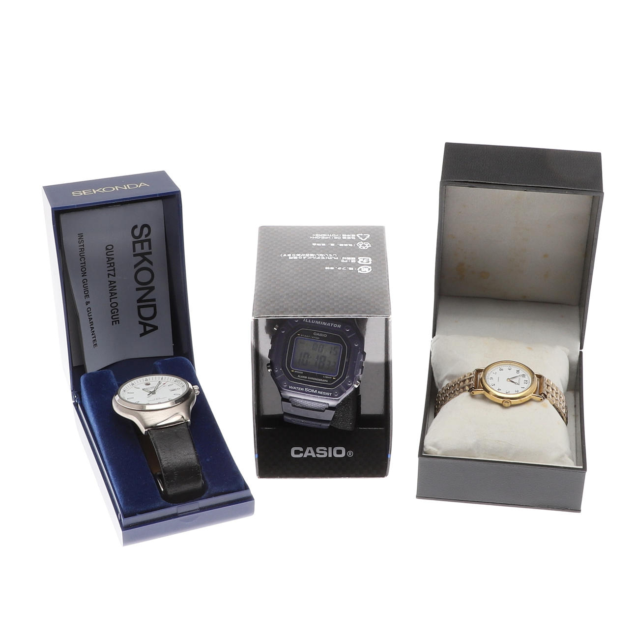 THREE QUARTZ WRIST WATCHES.