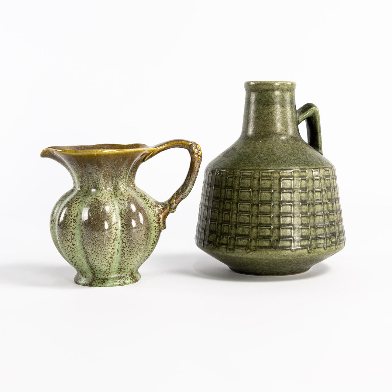 VASES, 2 pcs, stoneware, Germany, Czechoslovakia.