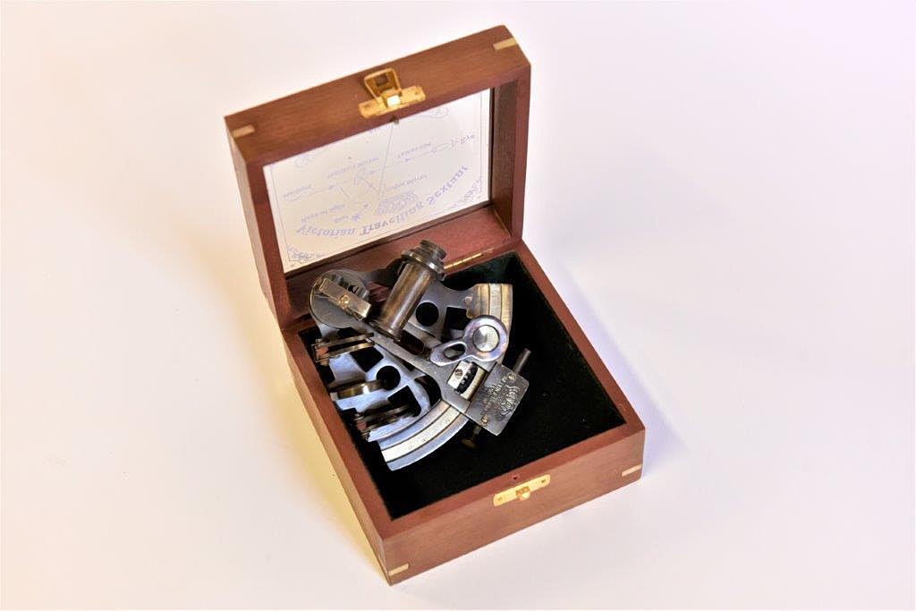 SEXTANT in Wooden Box.