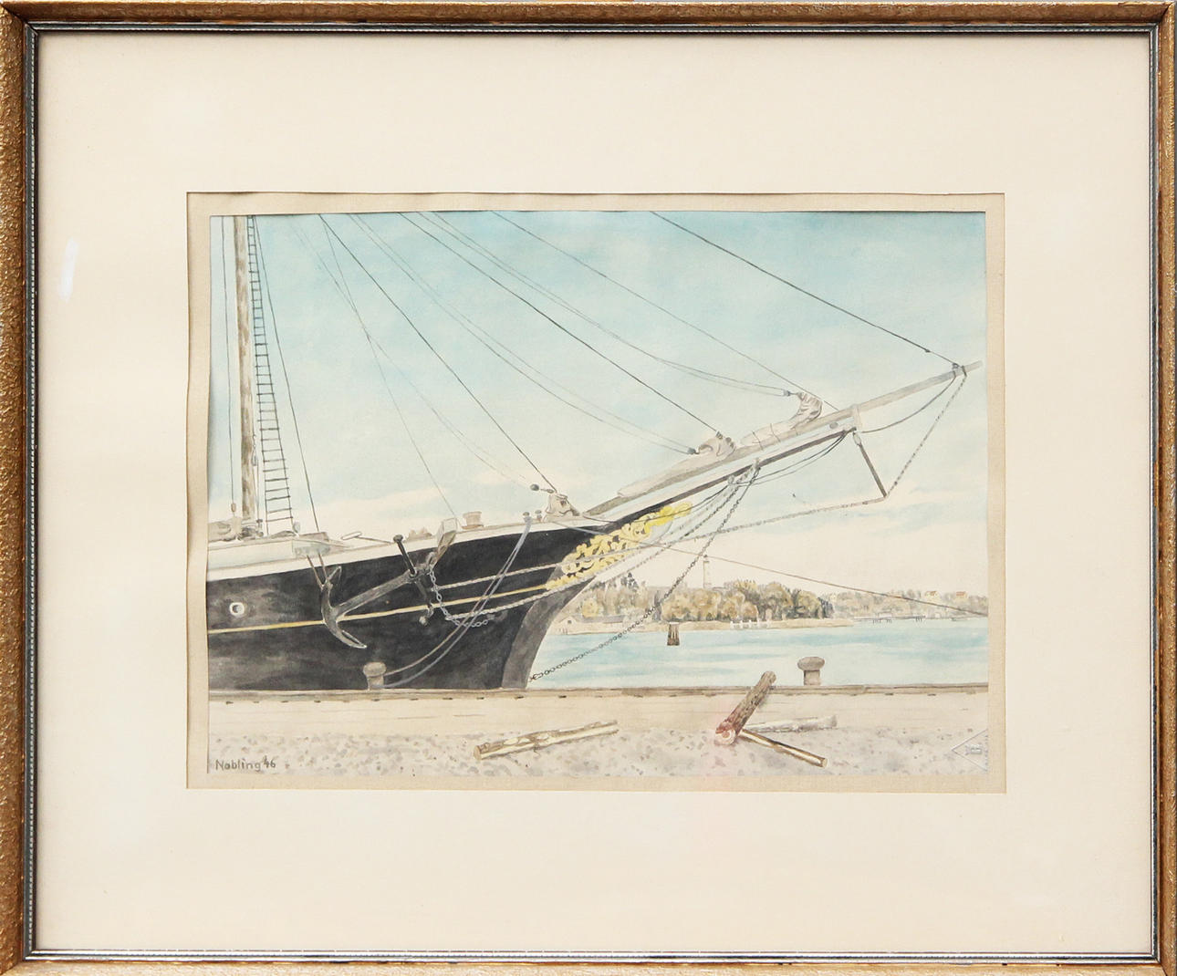 TORE NOBLING. WATERCOLOUR, on paper, signed.