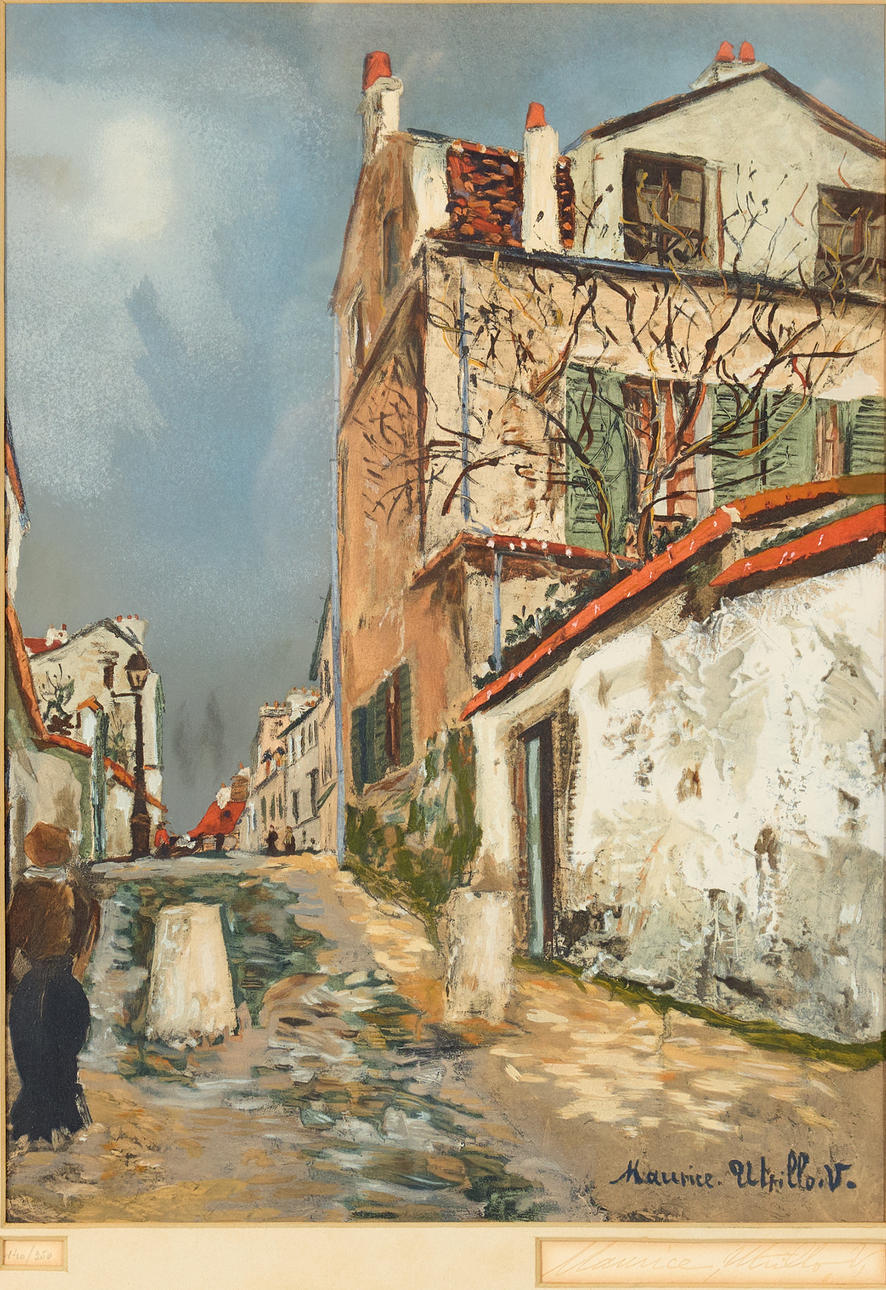 AFTER MAURICE UTRILLO. “Rue Cortot”.