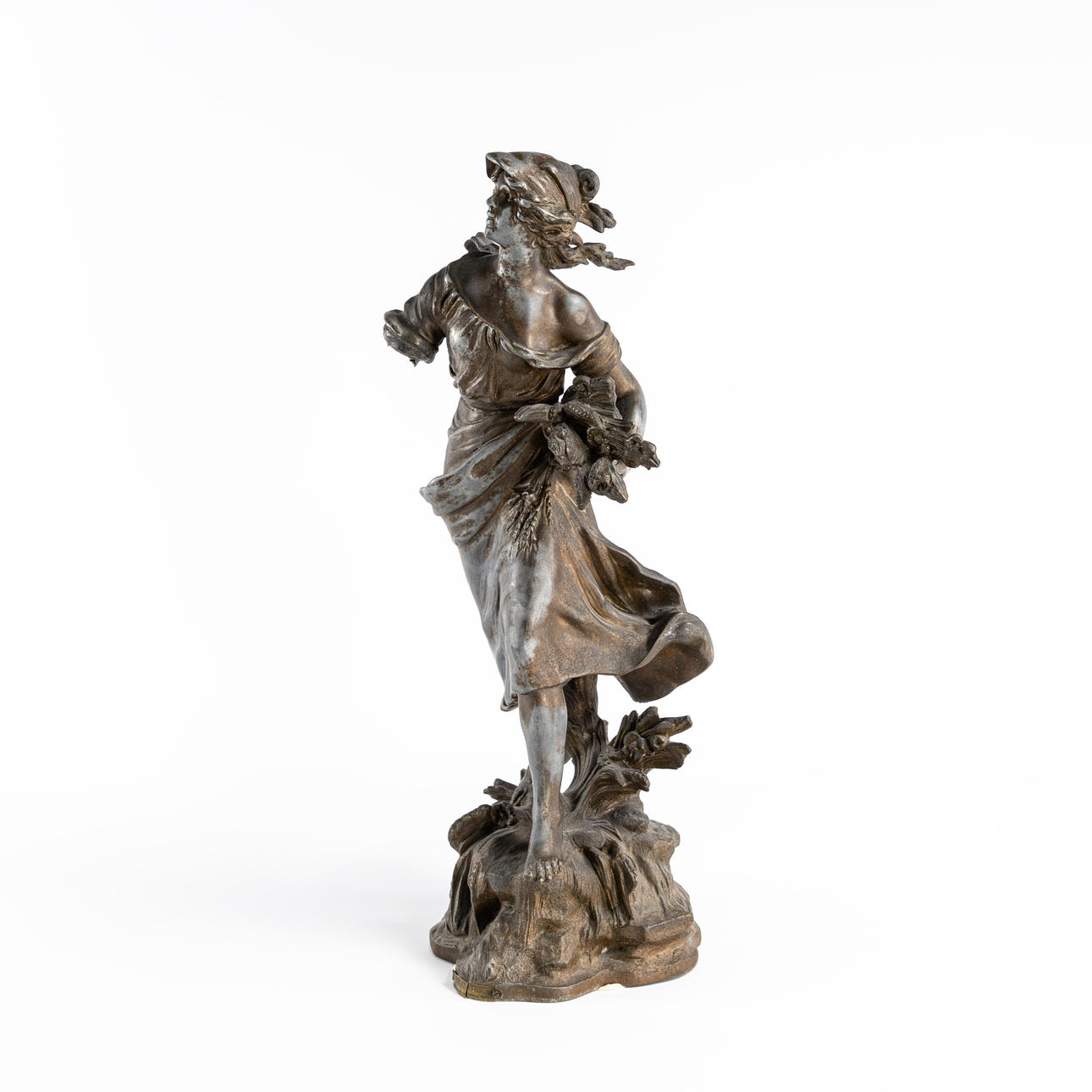 AUGUSTE MOREAU. After, statuette, "La Faneuse".