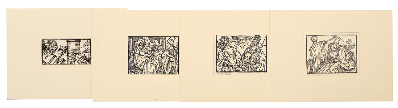 EMILE BERNARD 1868-1941. Compositions 4 pieces.