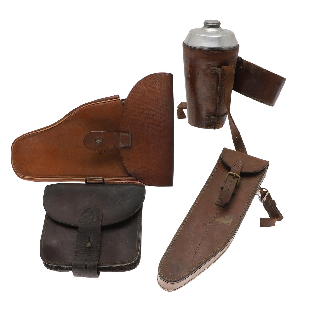 LEATHER PISTOL HOLSTER WITH OTHERS.