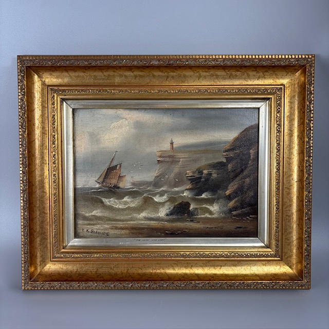 ANTIQUE OIL PAINTING, E K REDMORE.