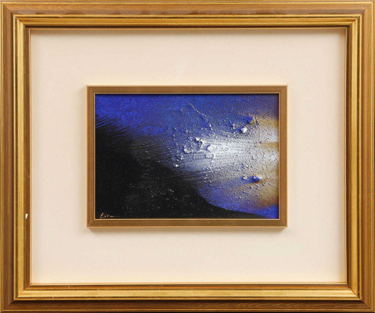 CURT KÄLLMAN. Composition, mixed media, signed.