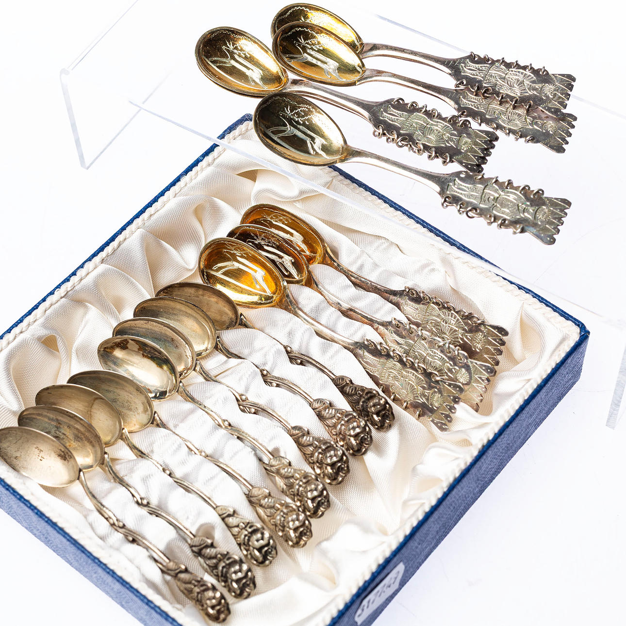 COFFEE SPOONS, one lot silver approx 155g.