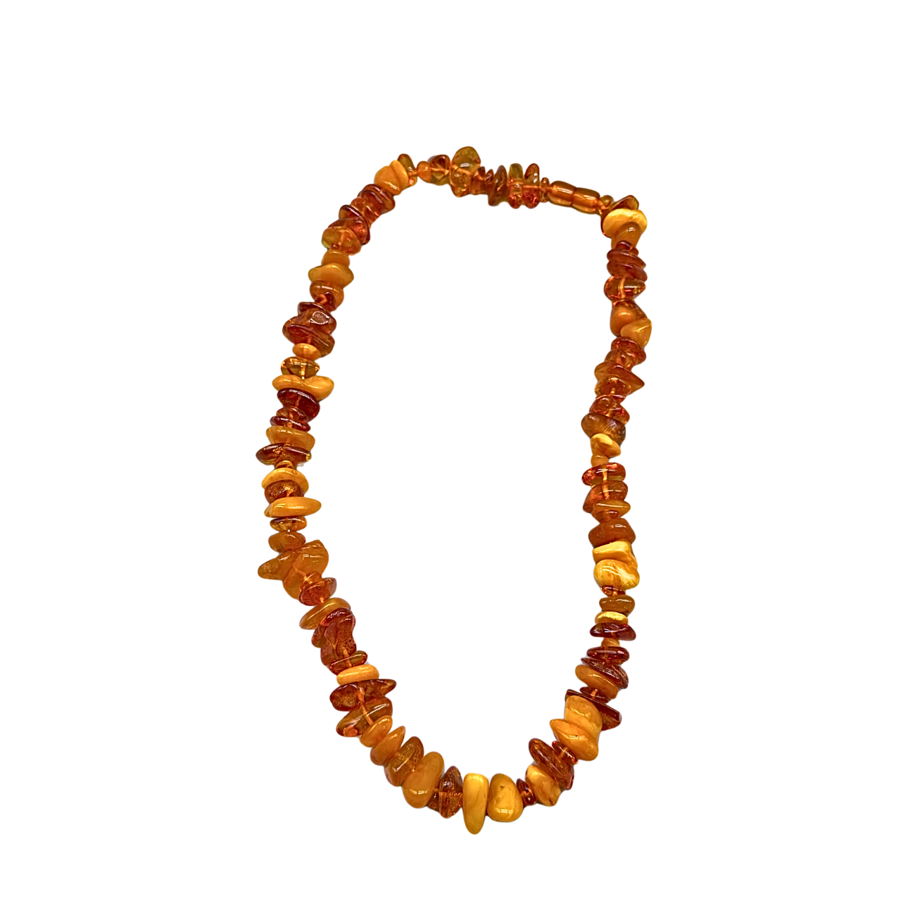 AMBER NECKLACE WITH SCREW CAP.