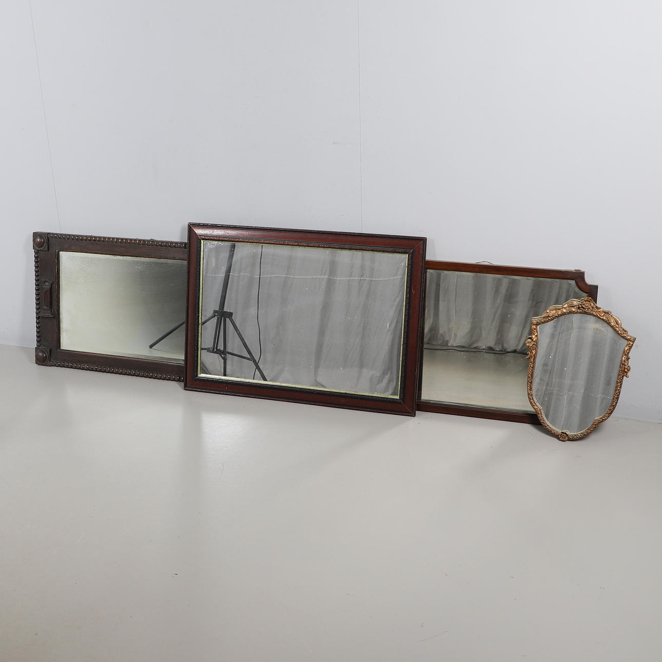 OAK WALL MIRROR & OTHER MIRRORS.