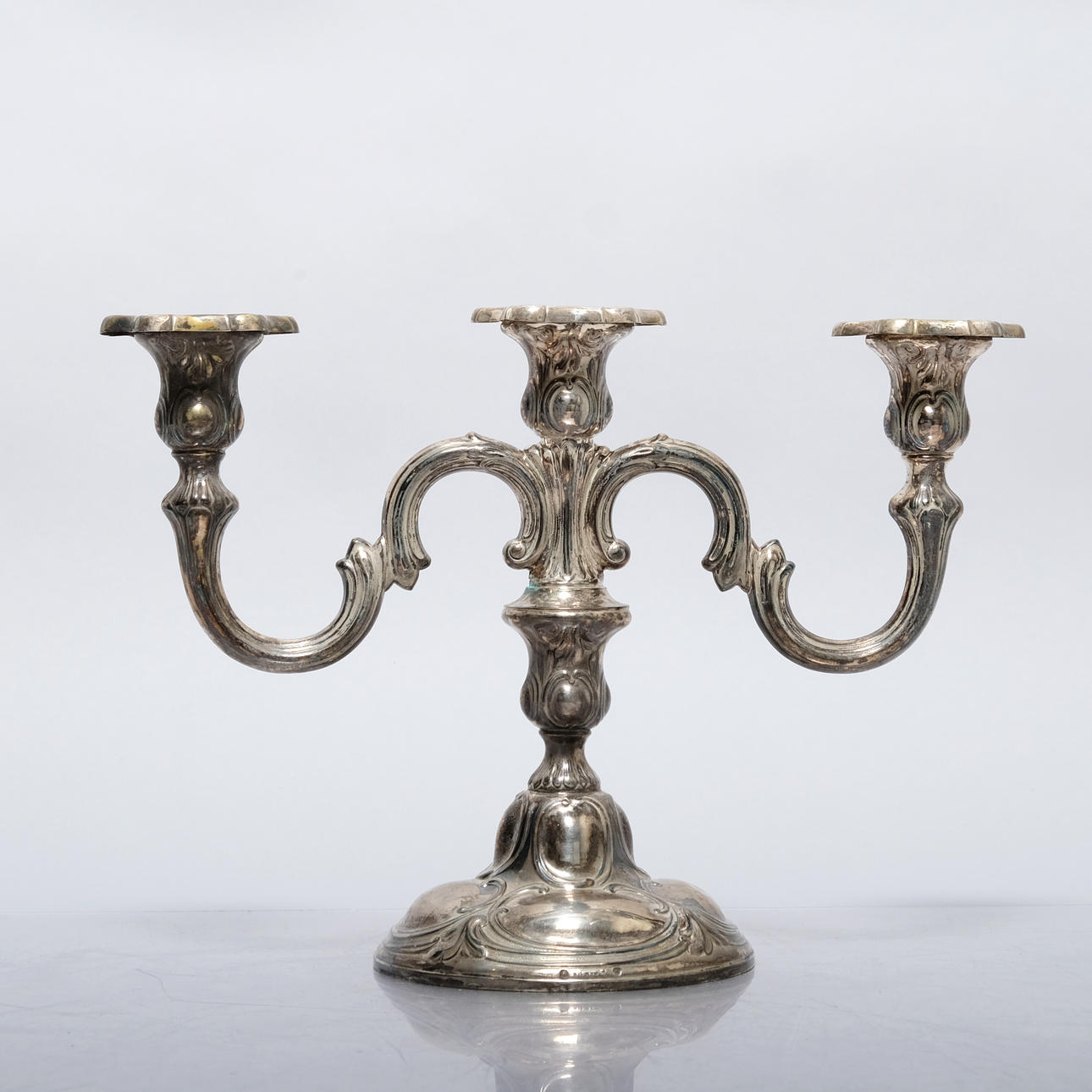 KANDELABER. Silver, Stämplad 1900-tal.