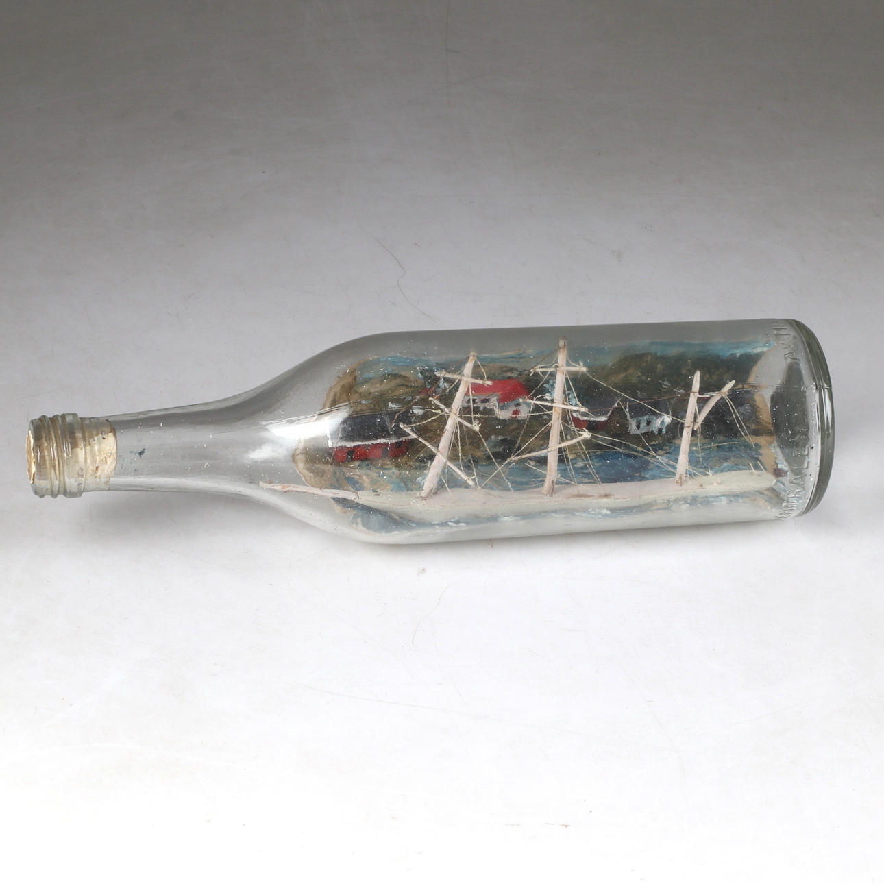 BOTTLE SHIP, 20th century.