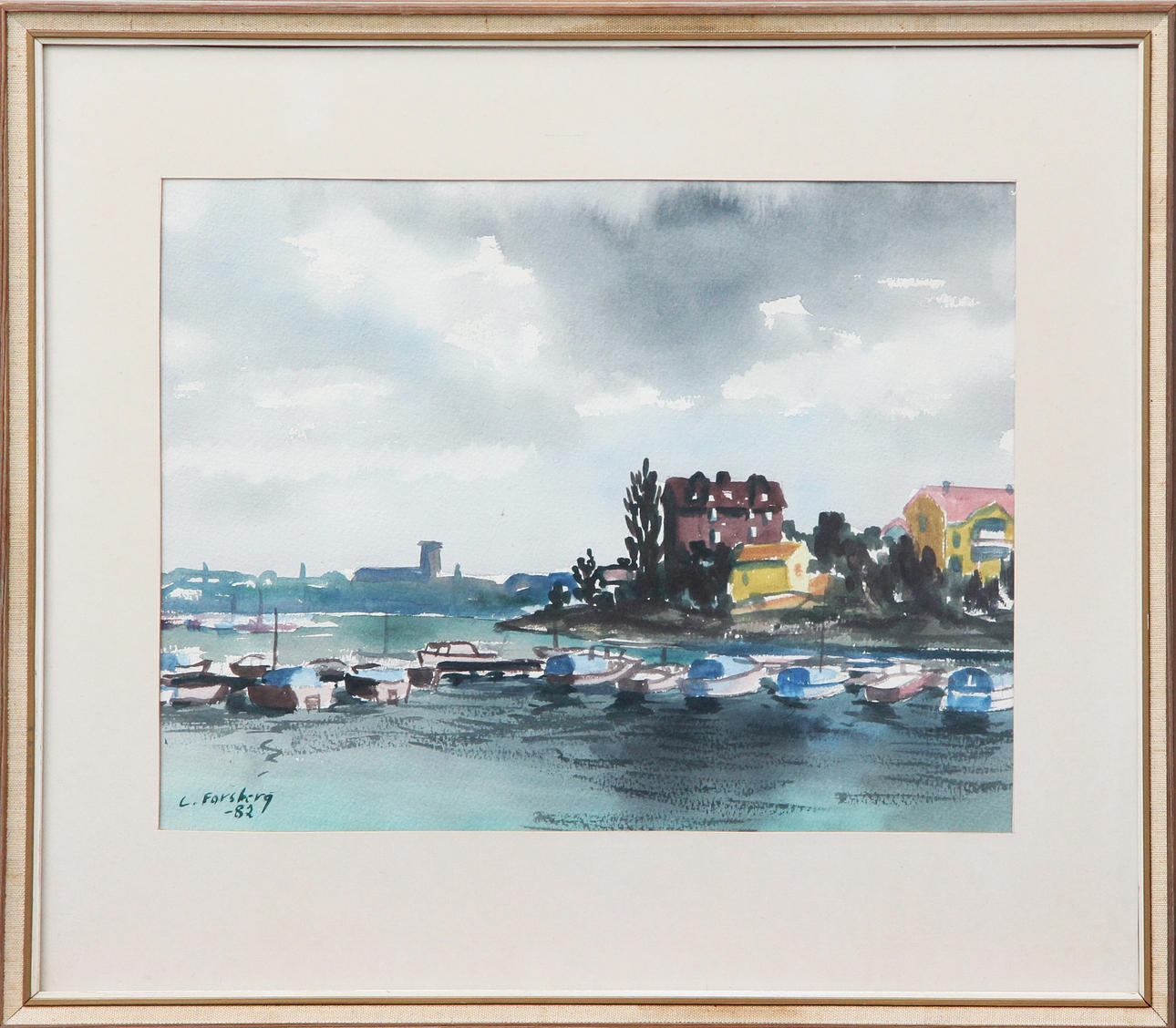 OIDENTIFIERAD KONSTNÄR. WATERCOLOUR, signed Forsberg.