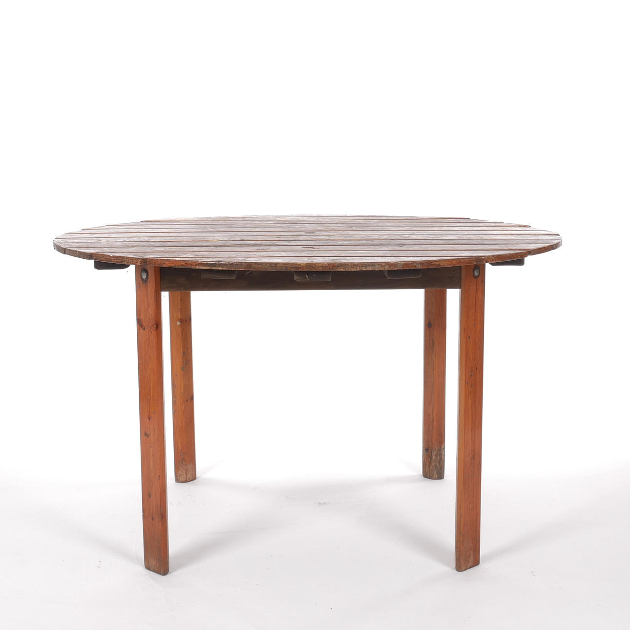 GARDEN TABLE, lacquered pine.