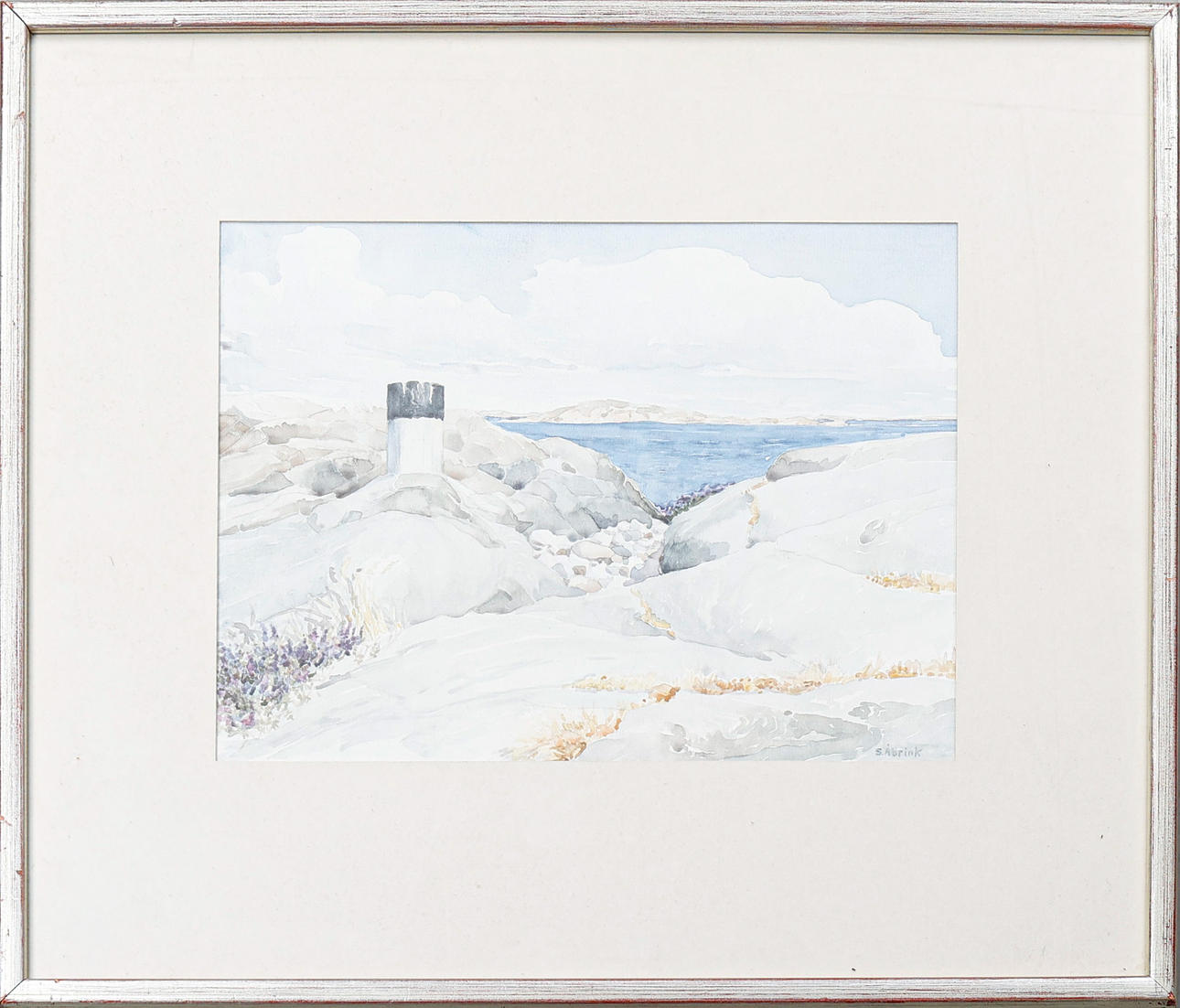 SONJA ÅBRINK. Watercolor, signed.