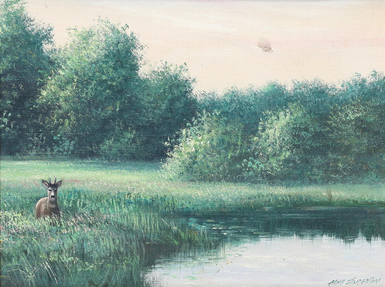 ARNE ANDERSSON. Oil on canvas, signed.