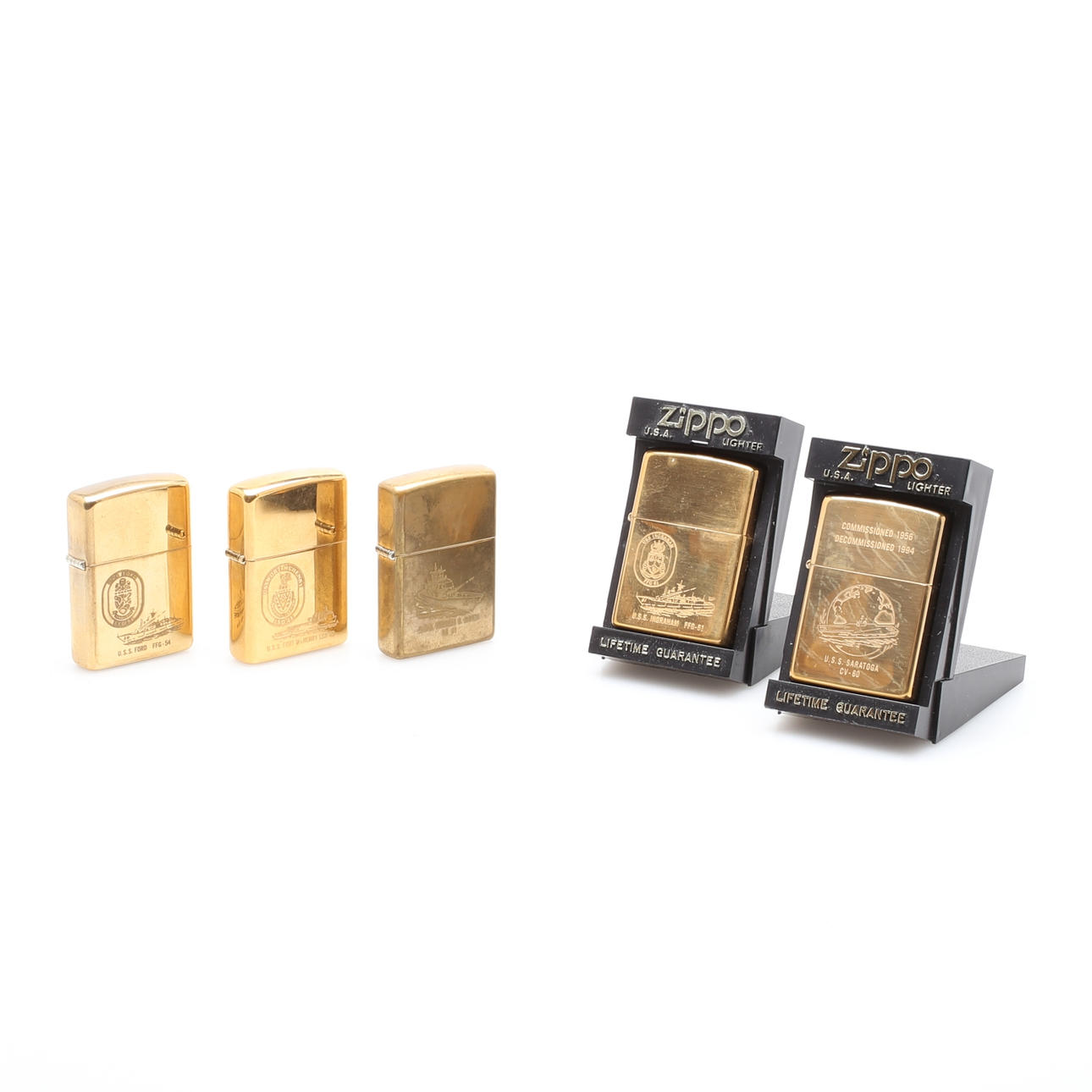 TÄNDARE, 5 st, Zippo, 1900-tal.