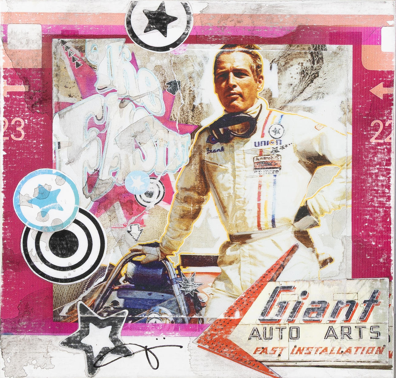 JÖRG DÖRING. Mixed media, “Fast”, signed, numbered 33/49.