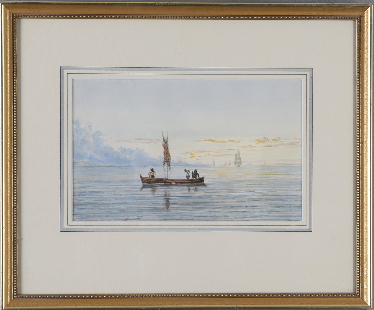 OIDENTIFIERAD KONSTNÄR. Marint motiv, akvarell, osignerad.