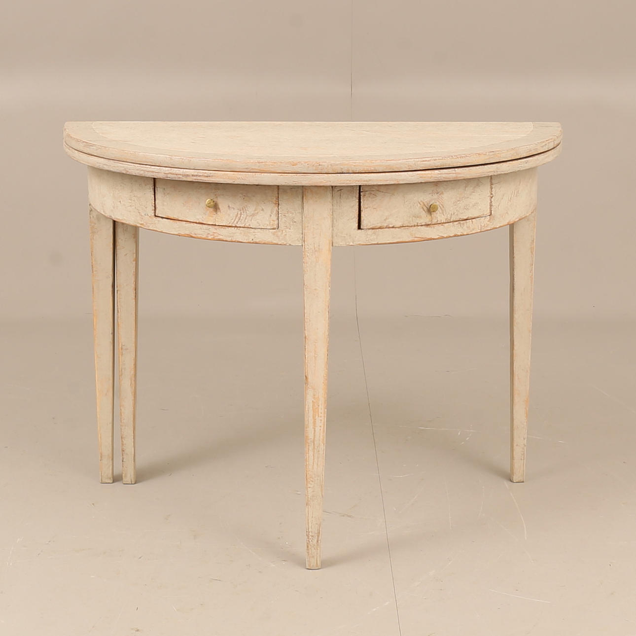 TABLE/WINDOW TABLE, wood, grey painted, 19th century.