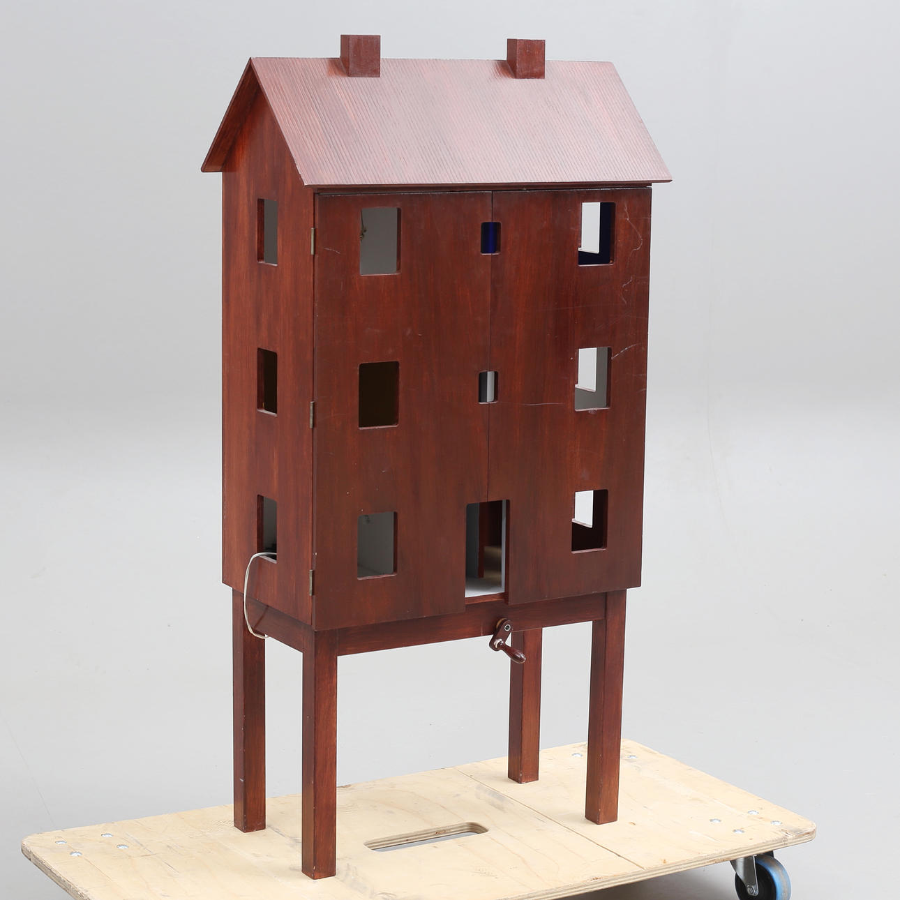 DOLL CABINET, 3 floors with elevator and lighting.